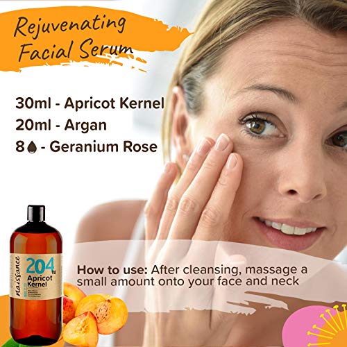 Naissance Aceite Vegetal de Albaricoque 1 Litro - 100% puro, prensado en frío, vegano y no OGM