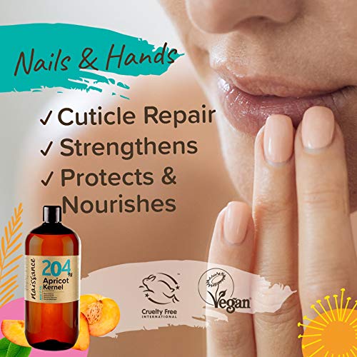 Naissance Aceite Vegetal de Albaricoque 1 Litro - 100% puro, prensado en frío, vegano y no OGM