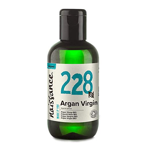 Naissance Aceite Vegetal de Argán de Marruecos BIO n. º 228-100ml - Puro, natural, vegano, certificado ecológico, sin hexano y no OGM - Hidratación natural para el cabello.