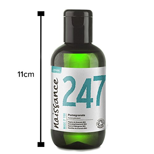 Naissance Aceite Vegetal de Semillas de Granada BIO 100ml - 100% puro, prensado en frío, certificado ecológico, vegano y no OGM