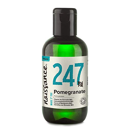 Naissance Aceite Vegetal de Semillas de Granada BIO 100ml - 100% puro, prensado en frío, certificado ecológico, vegano y no OGM