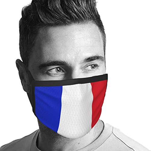 naizi Recubrimiento facial-3 capas-Mascarilla facial de algodón-Tercera capa (media) de interfaz electrostática no tejida-Lavable y reutilizable-Transpirable y cómoda