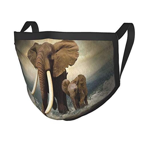 naizi Recubrimiento facial-3 capas-Mascarilla facial de algodón-Tercera capa (media) de interfaz electrostática no tejida-Lavable y reutilizable-Transpirable y cómoda