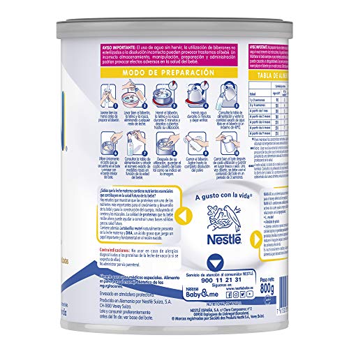 NAN A.R. - Alimento en polvo para lactantes con regurgitaciones Desde el primer día 800 g - Pack de 3