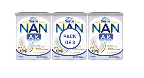 NAN A.R. - Alimento en polvo para lactantes con regurgitaciones Desde el primer día 800 g - Pack de 3