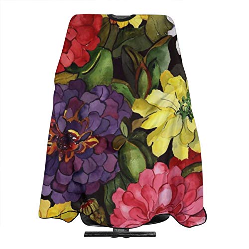 Nancyint Colorido Zinnia Flower Salon Hair Cutting Cape Cloth Cool Barber Peluquería Envoltura Corte de Pelo Delantal para profesión Barbería