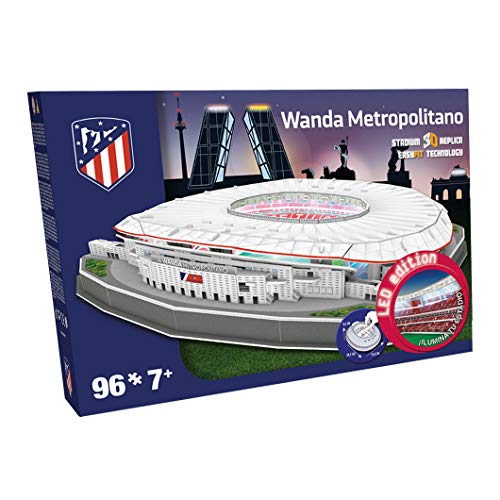 NANOSTAD Estadio Wanda Metropolitano LED Edition (Club Atletico de Madrid) Puzzle 3D (Producto Oficial Licenciado)