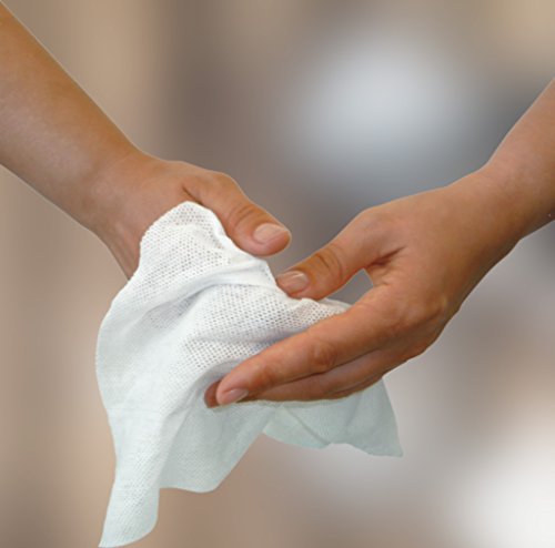 Napkin GO 08 - Toallitas Humedecidas con Agente Antibacteriano en Cápsula - 50 piezas, Contiene un Agente Antibacteriano para Manos y Supericies (Clorhexidina), Blanco