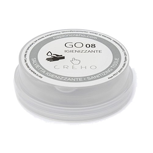 Napkin GO 08 - Toallitas Humedecidas con Agente Antibacteriano en Cápsula - 50 piezas, Contiene un Agente Antibacteriano para Manos y Supericies (Clorhexidina), Blanco