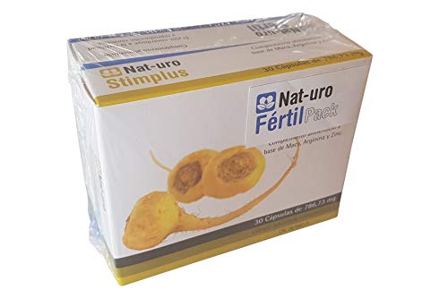 Nat-uro Fértil Pack | Pack natural para la fertilidad masculina y reproducción a base de Astaxantina, Ácido D-Aspártico, Zinc, Maca andina y Arginina | 30 + 30 cápsulas