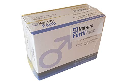 Nat-uro Fértil Pack | Pack natural para la fertilidad masculina y reproducción a base de Astaxantina, Ácido D-Aspártico, Zinc, Maca andina y Arginina | 30 + 30 cápsulas
