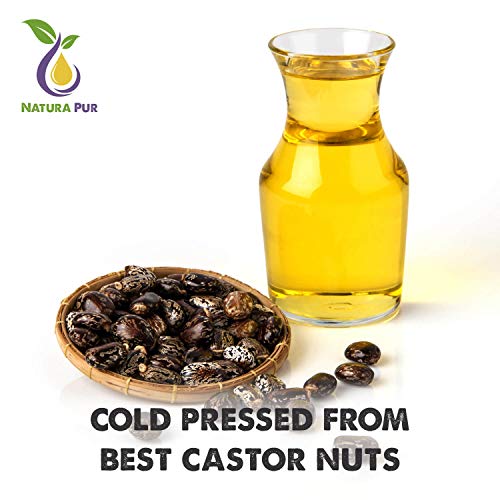 NATURA PUR Aceite de Ricino Orgánico 120 ml, Vegano - tamizado suavemente para una fácil aplicación - Sérum para Pestañas y Cejas Natural - También para Cabello, Cara, Cuerpo, Piel, Manos