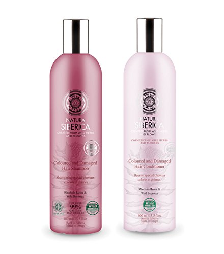 Natura Siberica Champú y acondicionador para cabello teñido y dañado, 400 ml