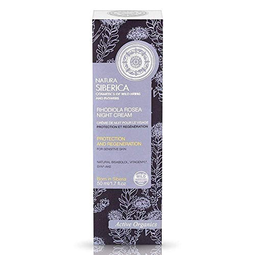 Natura Siberica Rhodiola Rosea, Crema nocturna facial - 50 ml.