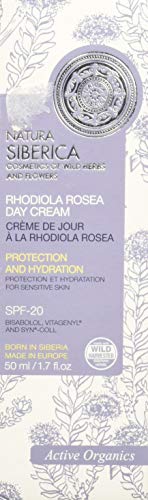 Natura Siberica Rhodiola Rosea Face Day Cream For Sensitive Skin Protection and Hydration 50ml SPF-20