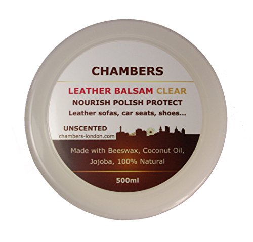 Natural Chambers - Acondicionador y restaurador de cuero en bálsamo de 500 ml, apto para todo cuero liso, perfecto para sofás de piel anilina