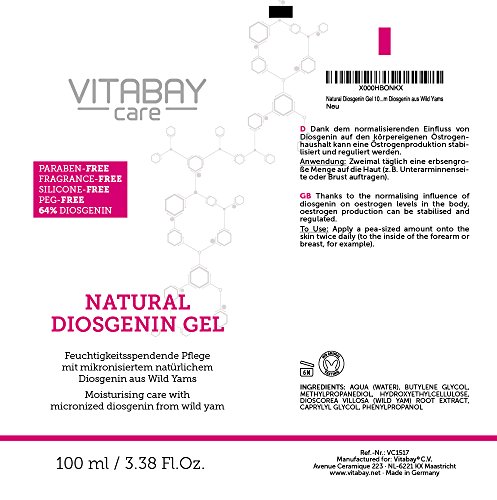 Natural Diosgenin Gel extra fuerte 100 ml - 64% de Diosgenina - 80% de extracto de raíz de Yam