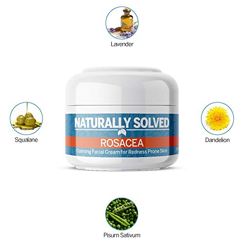 Naturally Resuelve Rosácea crema hidratante de día antienrojecimiento, para piel sensible al acné, eccema propensa de acné, 50 ml