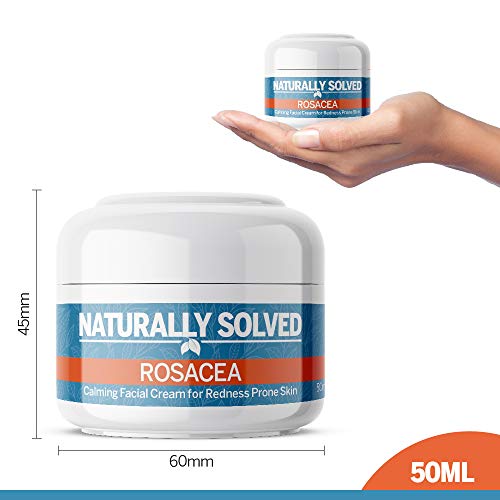 Naturally Resuelve Rosácea crema hidratante de día antienrojecimiento, para piel sensible al acné, eccema propensa de acné, 50 ml