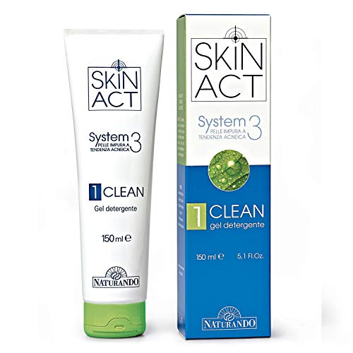 Naturando - Skin Act Clean 150 Ml - Gel Limpiador Con Ingredientes Activos Con Alto Poder Dermopurificante Y Astringente