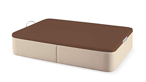 Naturconfort Canapé Abatible Tapizado Tapa 3D Chocolate Low Cost Beige 80x190cm Envio y Montaje Gratis
