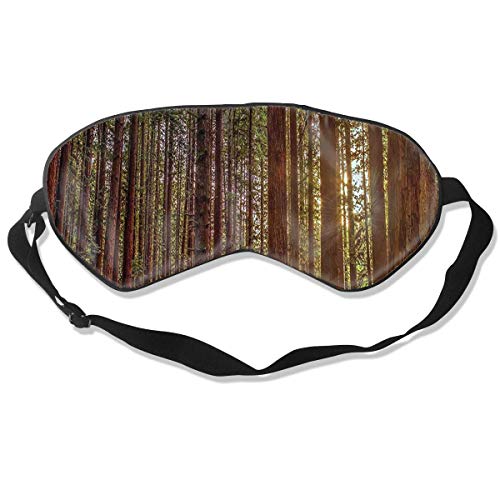 Nature Redwood Forest en California - Máscara de seda para dormir y antifaz suave con correa ajustable para la cabeza para dormir con sombra de ojos para viajes, trabajo y meditación.