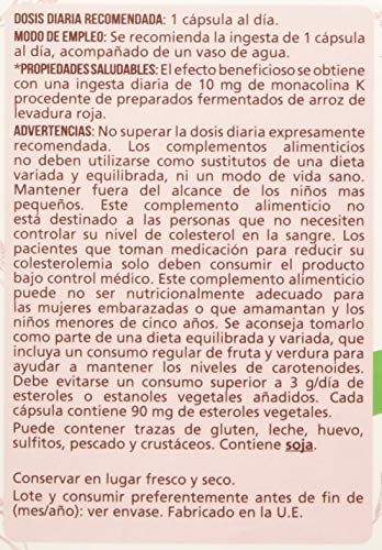 Naturlider Levadura roja de Arroz con Q10-60 Cápsulas