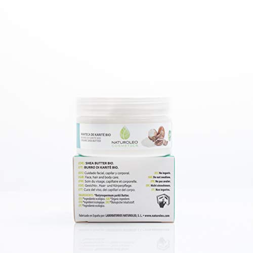 Naturoleo Cosmetics - Manteca Karité BIO - 100% Pura y Natural Ecológica Certificada - 100 ml