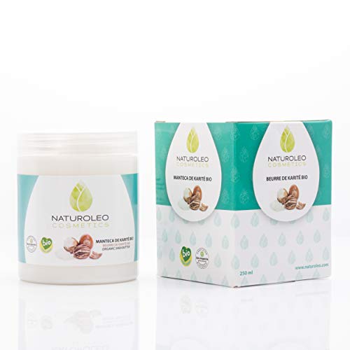 Naturoleo Cosmetics - Manteca Karité BIO - 100% Pura y Natural Ecológica Certificada - 250 ml