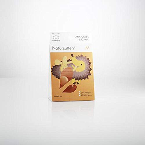 Natursutten Mariposa - Chupete ecológico de goma natural con tetina redonda, de 6 a 12 meses