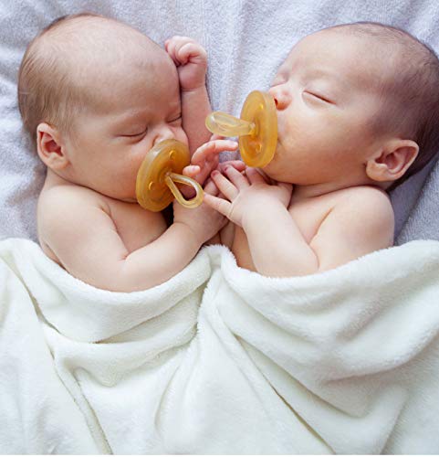 Natursutten Original - Chupete ecológico de goma natural con tetina ortodóntica, de 0 a 6 meses