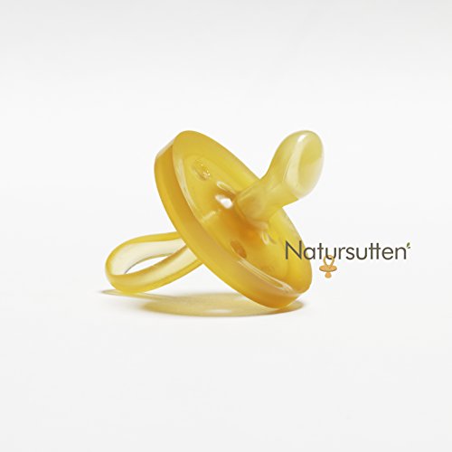 Natursutten Original - Chupete ecológico de goma natural con tetina ortodóntica, de 0 a 6 meses
