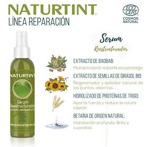 Naturtint Eco Sérum Reestructurador Reparación y Fuerza, Hitrada, Protege 125ml