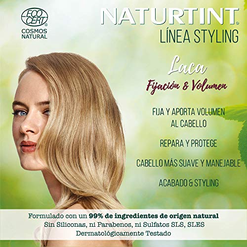 Naturtint Laca Fijadora Styling, Más Volumen, Rrillo y Acabado y Natural 175ml