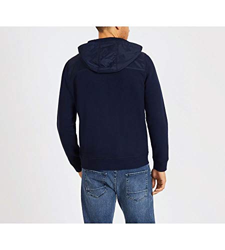 Nautica Tech Fleece Hoodie Pullover Sudadera con Capucha, Azul (Navy 4nv), Small (Tamaño del Fabricante:S) para Hombre