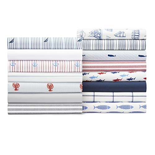 Nautica Whitewood Sail Sheet Set, Twin XL, Blue