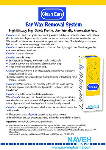 Naveh CleanEars 15 ml oído cera eliminación Spray