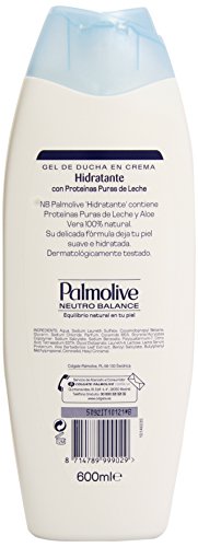 NB Palmolive - Gel de ducha en crema - Hidratante con Proteínas Puras de Leche - 600 ml