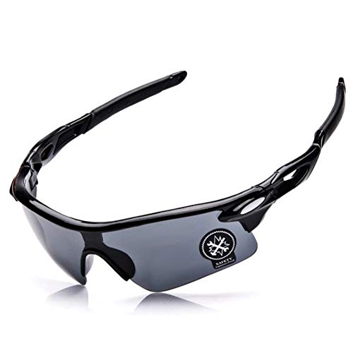 Ndier - Gafas de sol deportivas para hombre y mujer con protección UV400, color negro