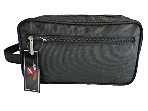 Neceser, artículos de tocador. Bolsa para artículos de baño. Bolsas de gimnasio, para viaje. Roamlite RL27, negro (negro) - RL27