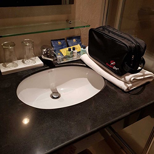 Neceser, artículos de tocador. Bolsa para artículos de baño. Bolsas de gimnasio, para viaje. Roamlite RL27, negro (negro) - RL27