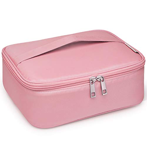 Neceser de maquillaje de viaje, bolsa de aseo grande, organizador para mujeres y niñas, rosa (Rosa) - NW5023