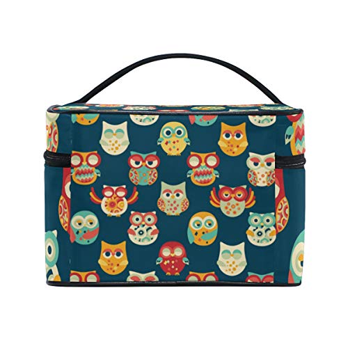 Neceser de maquillaje, diseño de búhos