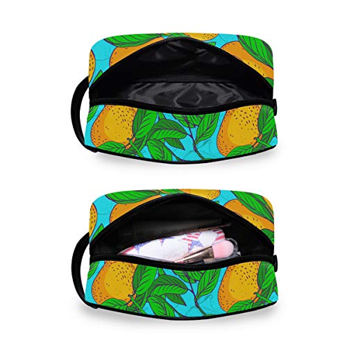 Neceser de Viaje para Mujeres o Hombres - Bolsa organizadora de Maquillaje para baño o Ducha con impresión a Mano de Mandarina