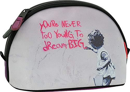 Neceser de Viaje portatodo con Gran Abertura. Forma Ovalada. Cómoda asa par Poder llevarlo en la Mano 22,5x16x13cm - by Brandalised