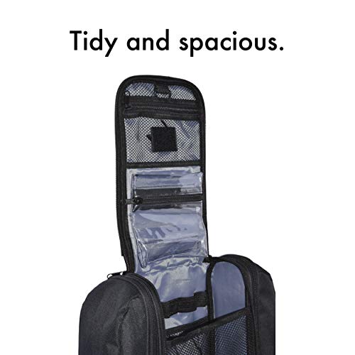 Neceser Extra Grande de Nomalite | Kit de Bolsa de Mano de Colgar, Impermeable XL/Neceser para Hombre y Mujer. Incluye Gancho de Metal y una Funda Transparente extraíble para Viajar con líquidos.