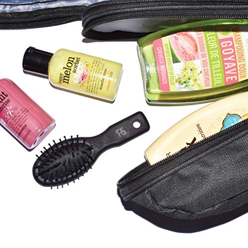 Neceser Extra Grande de Nomalite | Kit de Bolsa de Mano de Colgar, Impermeable XL/Neceser para Hombre y Mujer. Incluye Gancho de Metal y una Funda Transparente extraíble para Viajar con líquidos.