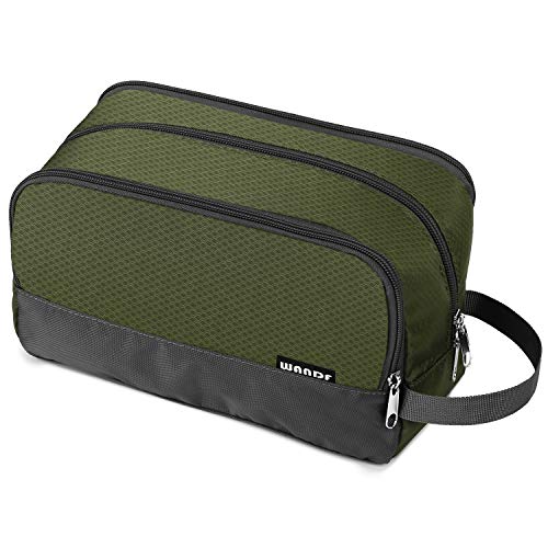 Neceser pequeño nylon Dopp kit ligero bolsa de afeitar para hombres y mujeres, A-ejército Verde (Verde) - 5031