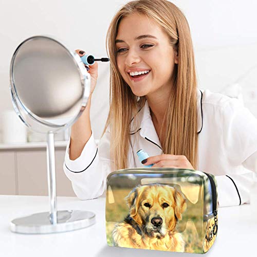 Neceser Viaje Hombre y Mujer Perro Animal Prado Pequeño Bolsas de Aseo Impermeable, Neceser Maquillaje Pack Neceser Baño Toiletry Kit, Cosmético Organizadores de Viaje 18.5x7.5x13cm