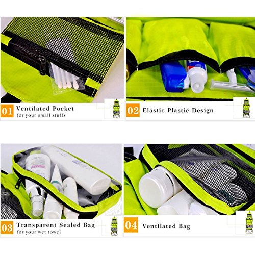 Neceser Viaje Hombre y Mujer,Neceser Maquillaje Pack Neceser Baño Toiletry Kit, Boic Pequeño Bolsas de Aseo Impermeable, Bolsa de Viaje,Cosmético Organizadores de Viaje Travel Toiletry Bag (Cyan)